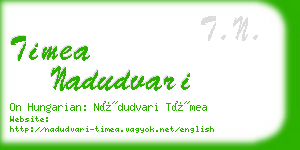 timea nadudvari business card